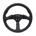 thumbnail image 1 of NRG RST-023MB-R Reinforced Steering Wheel & Leather Comfort Grip with 5 mm Spokes, Matte Black, 1 of 1