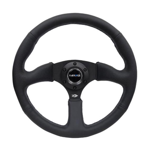 NRG RST-023MB-R Reinforced Steering Wheel & Leather Comfort Grip with 5 mm Spokes, Matte Black