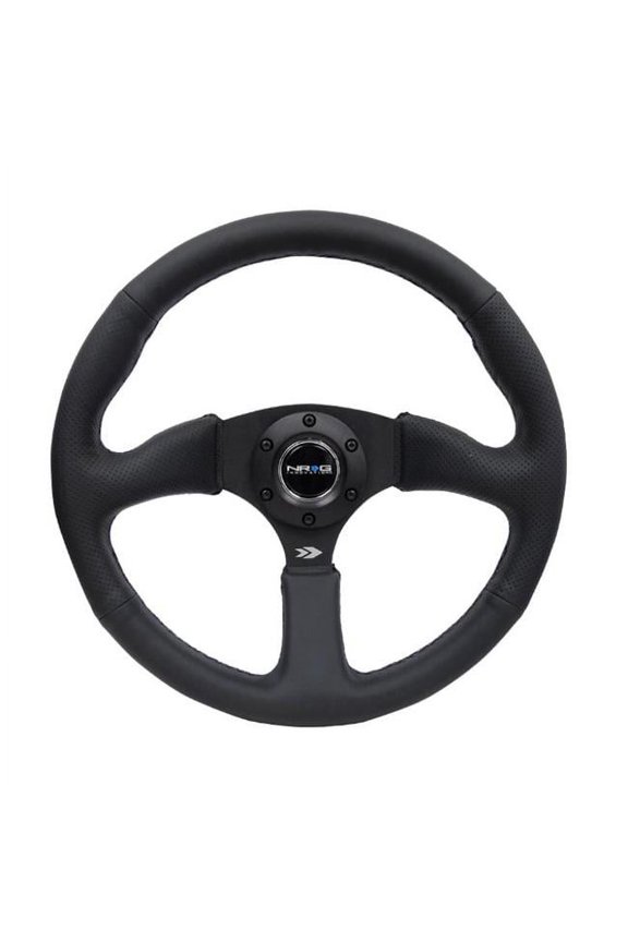 RST-023MB-R Reinforced Steering Wheel & Leather Comfort Grip with 5 mm Spokes, Matte Black