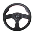 thumbnail image 1 of Steering Wheel 320mm Flt Bottom Black Leather, 1 of 3