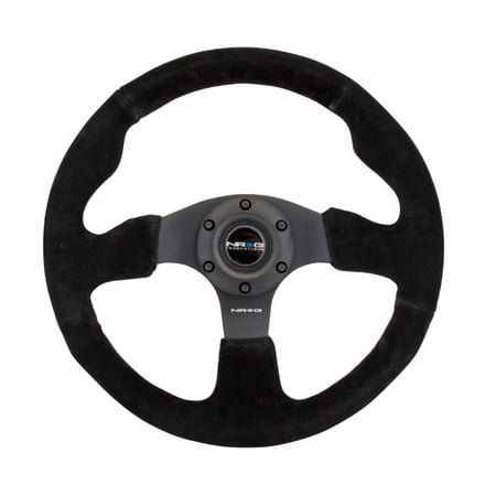 NRG Reinforced Steering Wheel (320mm) Suede w/Black Stitch - RST-012S