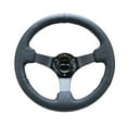 thumbnail image 1 of NRG Reinforced Steering Wheel (330mm/ 3in. Deep) Sport Leather Racing/ 4mm Matte Black Spoke, 1 of 1