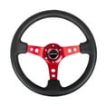 thumbnail image 1 of Steering Wheel 350mm 3in Dish Blk Leather/Red Ctr, 1 of 3