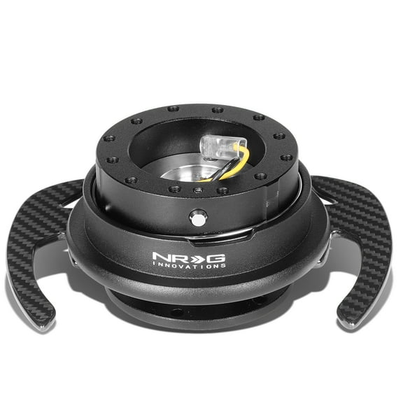 NRG SRK-700CF Black Body & Black Ring with CF Handles Quick Release Kit Gen 4.0