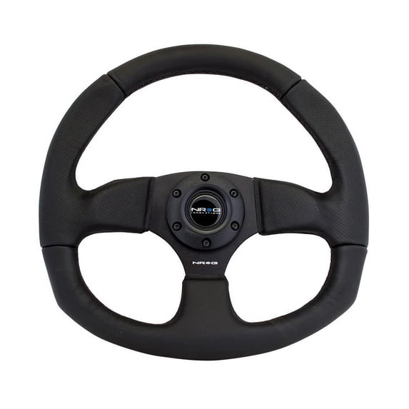 Steering Wheel 350mm 3in Dish Black Leather