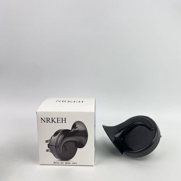NRKEH Horns for motor cars,Car Single Horn Loud Waterproof 12V High Tone Snail Electric Horn for Motorcycle Pickup RV SUV MPV Van Electric scoote (Black High)