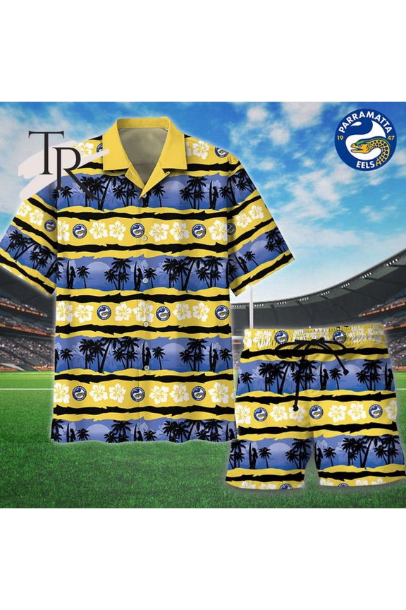 NRL Parramatta Eels Personalized Unisex Hawaiian Shirt And Short Pants For Fan Limited Edi