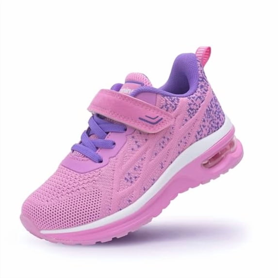 NRNHI Boys Girls Shoes Kids Sneakers Running Tennis Athletic Shoes Breathable Sport Walking Shoes (Pink Size 7 Toddler)