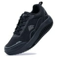 thumbnail image 1 of NRNHI Men's Walking Shoes with Arch Support Plantar Fasciitis Sneakers Tennis Shoes for Gym Workout Black Size 9.5, 1 of 5