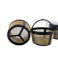 thumbnail image 1 of NRP 2-pack 5 cup Gold-tone Basket Permanent Coffee Filter Compatible for Mini Coffeemaker Mr coffee, Krups, B+D and More | Screen Bottom, size #2, 1 of 6