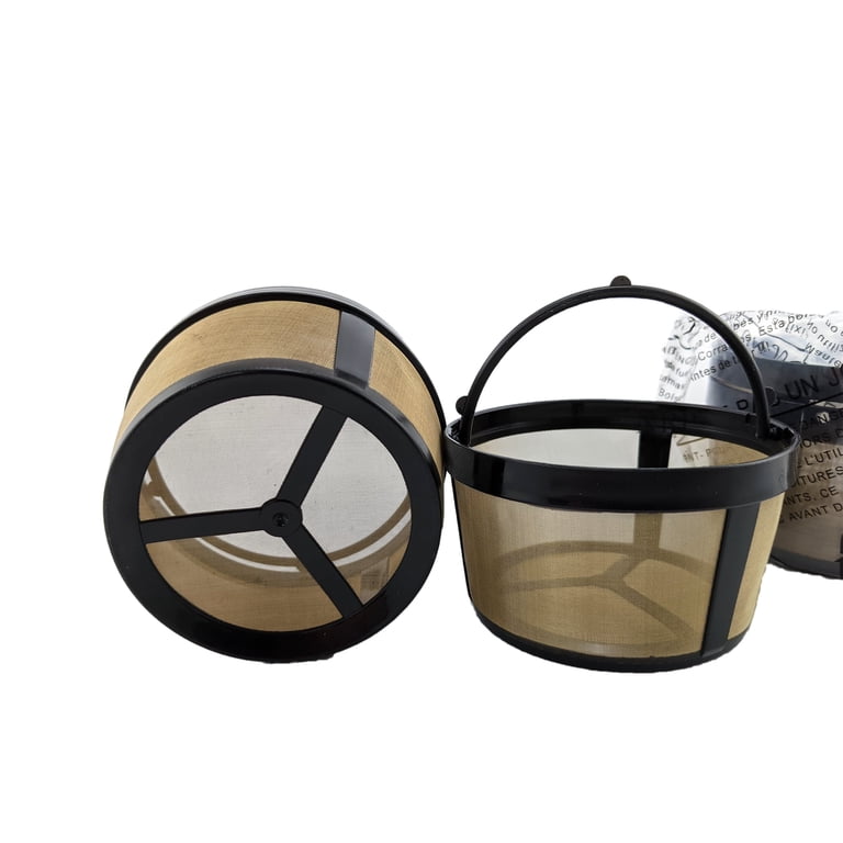 NRP 2-pack 5 cup Gold-tone Basket Permanent Coffee Filter Compatible for  Mini Coffeemaker Mr coffee, Krups, B+D and More | Screen Bottom, size #2
