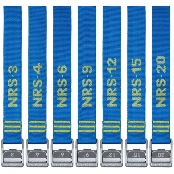 NRS 1.5" Heavy Duty Straps 20' Pair Iconic Blue — Residential Use, Standard Application