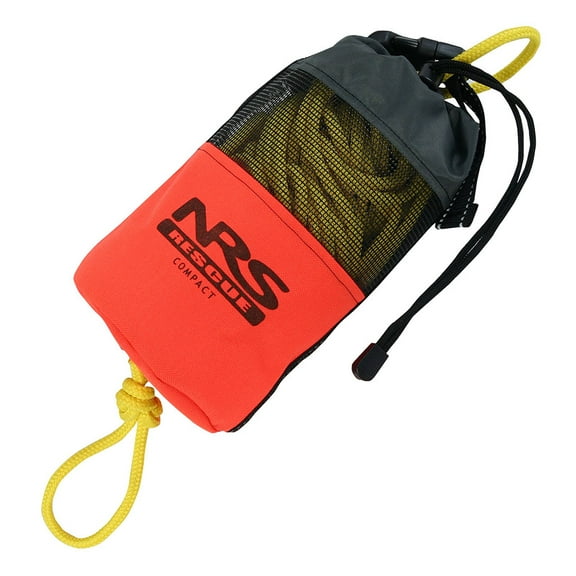 NRS Compact Rescue Throw Bag with 70 Foot Rope for Kayaking and Rafting, Orange