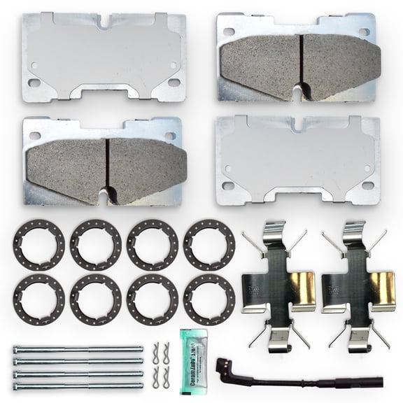NRS Galvanized Brakes 2021-2025 Cadillac Escalade ESV; 2021-2025 Cadillac Escalade; 2021-2026 Chevrolet Suburban; 2021-2025 Chevrolet Cheyenne NS2173 Premium Galvanized Brake Pad Set