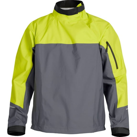 NRS Men's Endurance Splash Jacket Color: Chartreuse/Gray, Size: S