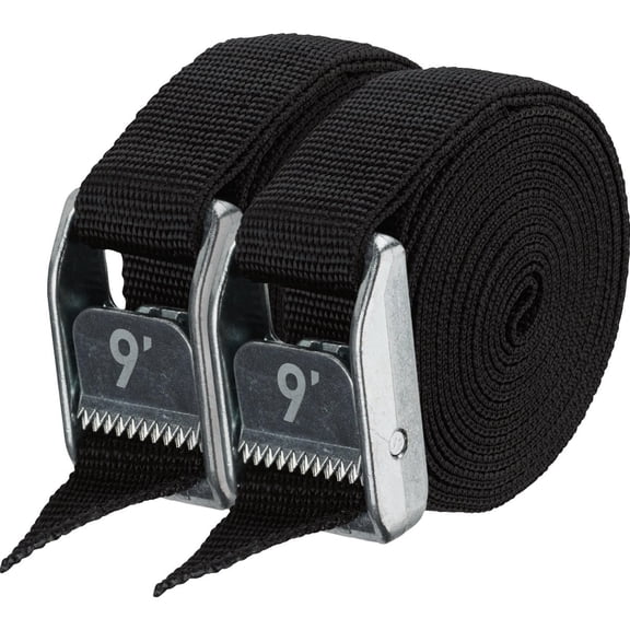 NRS Straps NRS Black Heavy Duty Tie-Down Strap - Pack of 8
