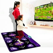 NRUDPQV Children's and Adult Dance Mats, TV and PC Dual-user Wireless Electronic Music Pedals, 100 Built-in Music,68 Sensory Games, Remote Control, Plug and Play