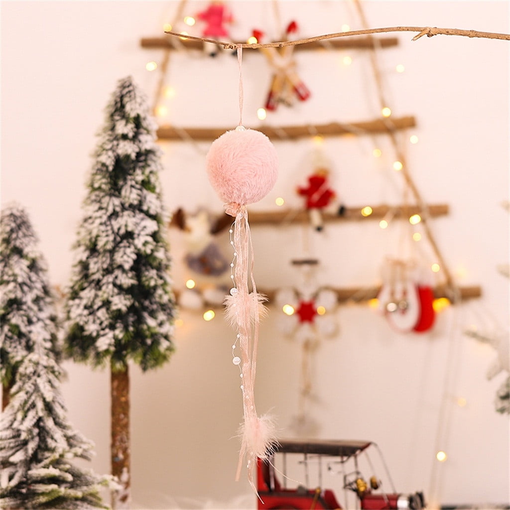 NRUDPQV Christmas Decorations Creative DIY Plush Ball Pendant Christmas