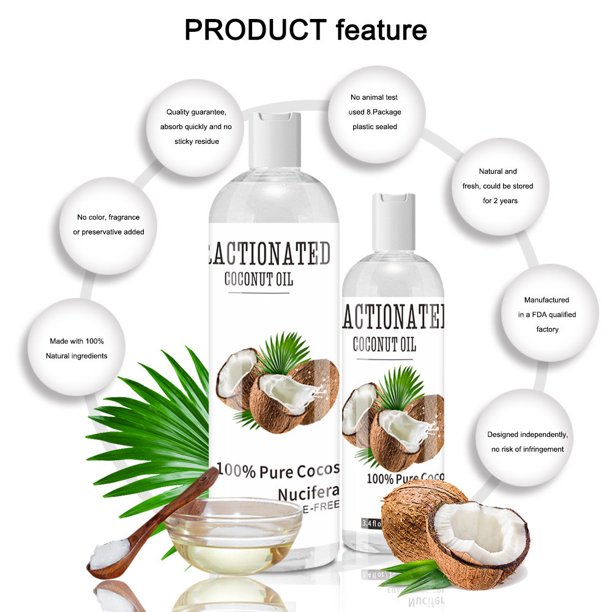 NRUDPQV Essential Oil Fractionated Coconuts Oil 100 Pure & Natural