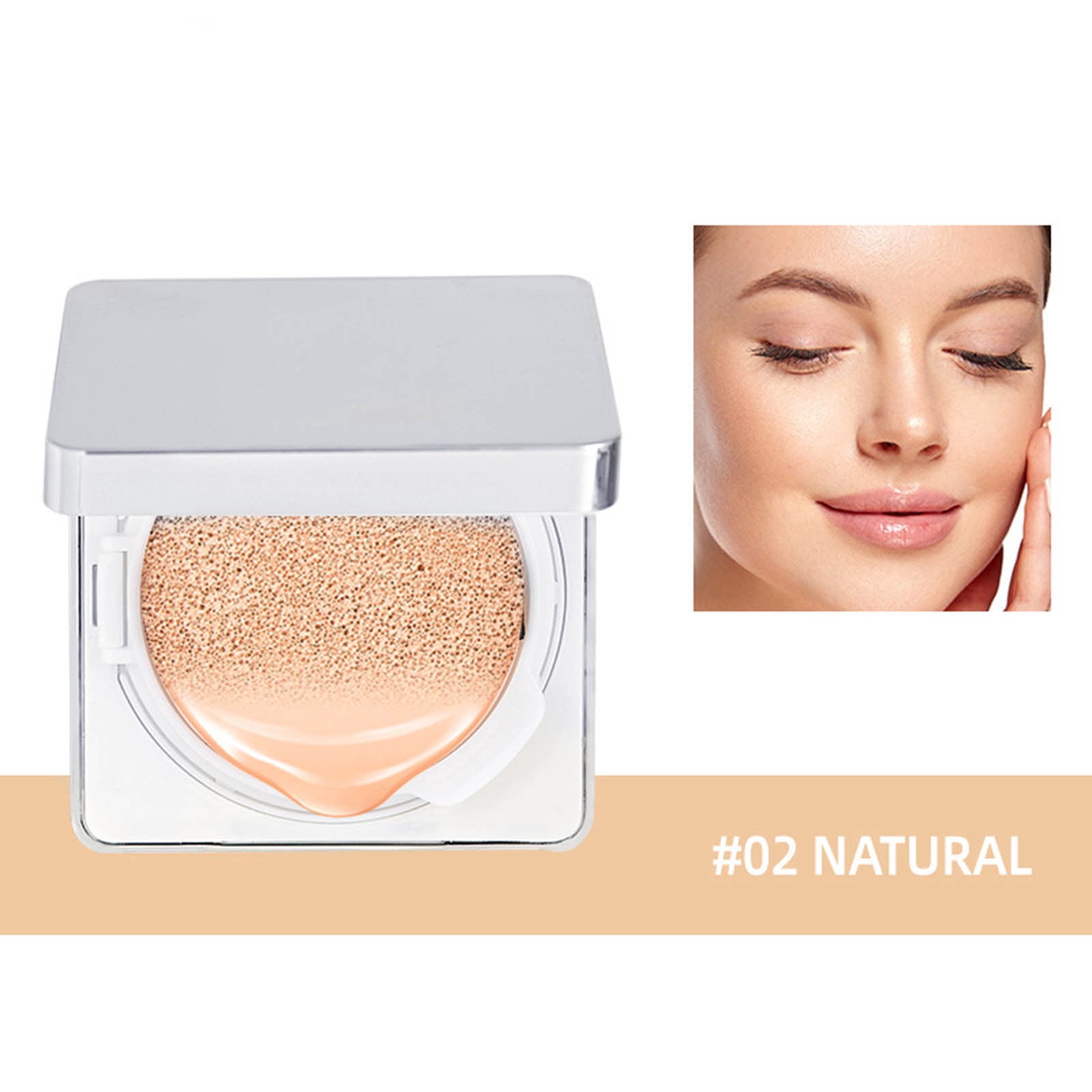 NRUDPQV Foundation + Concealer Makeup Long Lasting Ultra Thin Cushion