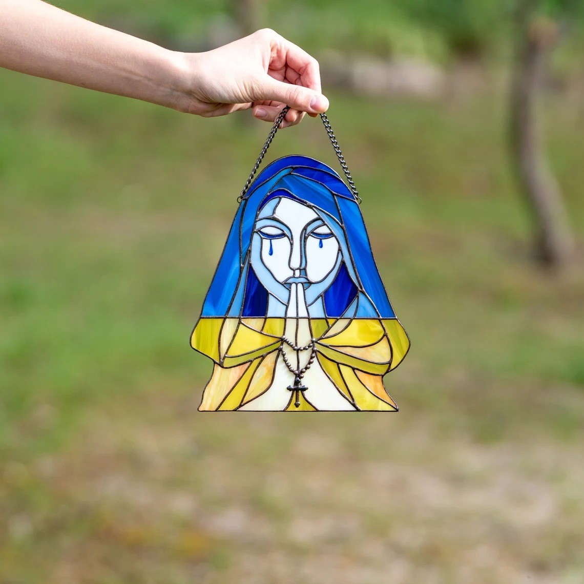 NRUDPQV Room Decor Guardians Angel Stained Glass Umbrella Father's Day