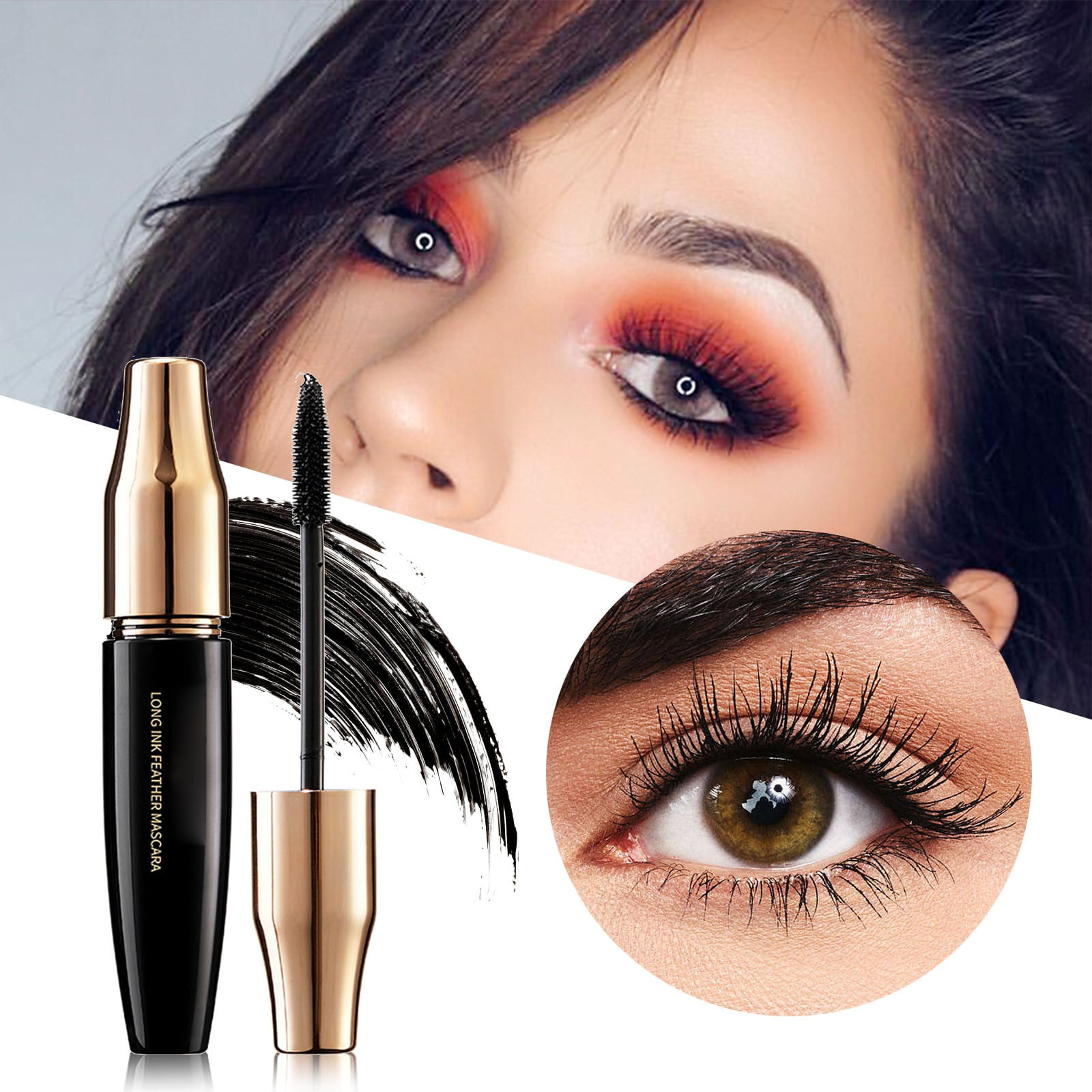 NRUDPQV Waterproof Mascara Mascara Long Lasting Thick and Long Curl Non