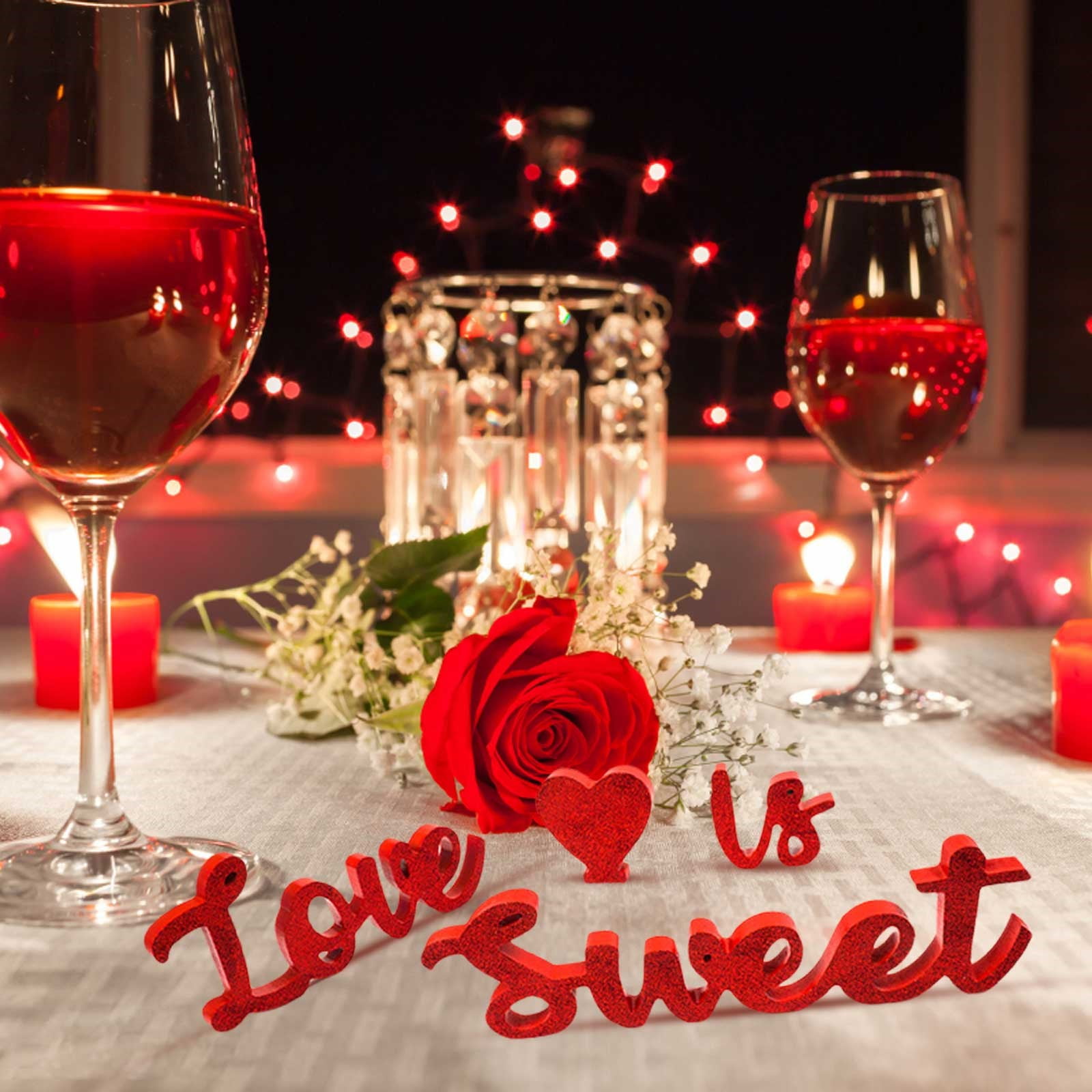 NRUDPQV Wooden Love Signs Decor Crafts Valentine's Day Tabletop Decor