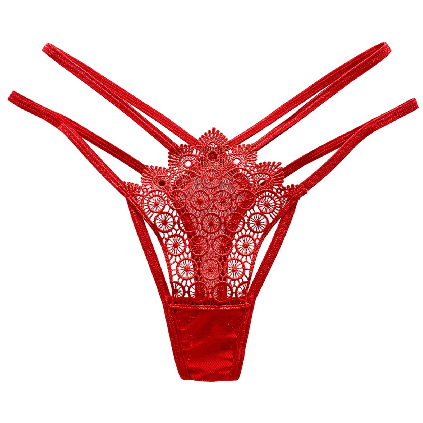 NRUDPQV womens bud lace hollow embroidery interwoven thin strap thong  panties 