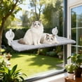 thumbnail image 1 of NRYDEPET Cat Window Perch with Lever Lock Suction Cups, Holds up to 50 lbs, Heavy Duty Window Hammock for Large Cats, Foldable & Space Saving Design  (L 1Pc Gray), 1 of 8