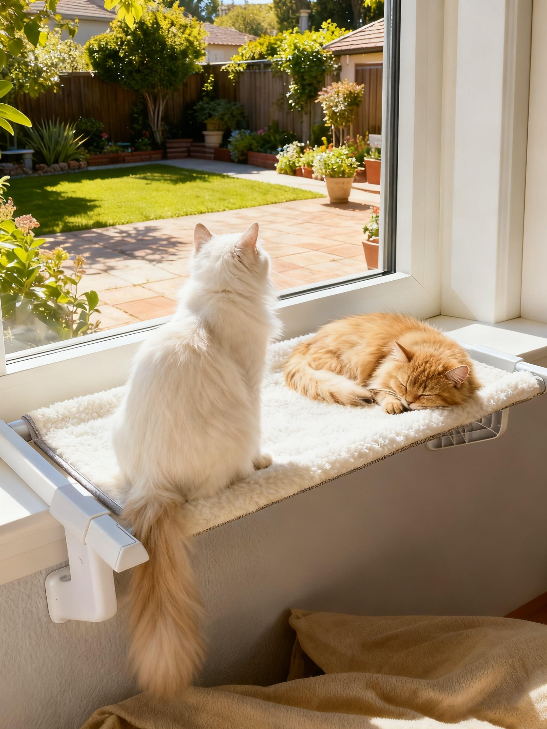 NRYDEPET Heavy-Duty Cat Window Sill Perch, Hold up to 120 lbs, Cat Hammock Window Seat Easy to Assemble, Pet Bed for Large Cats (XL) - Walmart.com