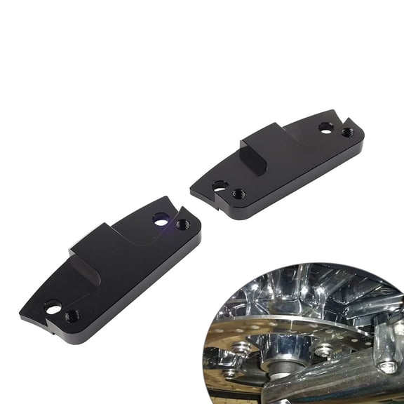 NS 1 Pair 21" Front Wheel Mudguard Riser Riser Bracket Kit Aluminum Alloy Black For Harley For Touring