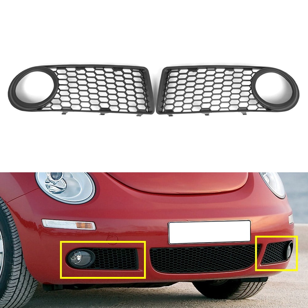 NS 1 Pair Honeycomb Lower Front Bumper Grill Mesh Grille With Fog Light ...