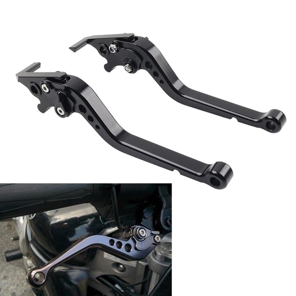 NS 1 Pair Long Brake Clutch Levers Aluminum Alloy Black For Honda GROM/MSX125 14-2022