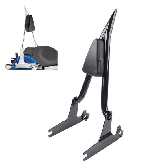 NS 1 Pc 23.8" YZT-KB-025-015 Sissy Bars Passenger Backrest Synthetic leather Steel Black For Dyna Low Rider FXDL 2006-2009 and 2014-2017