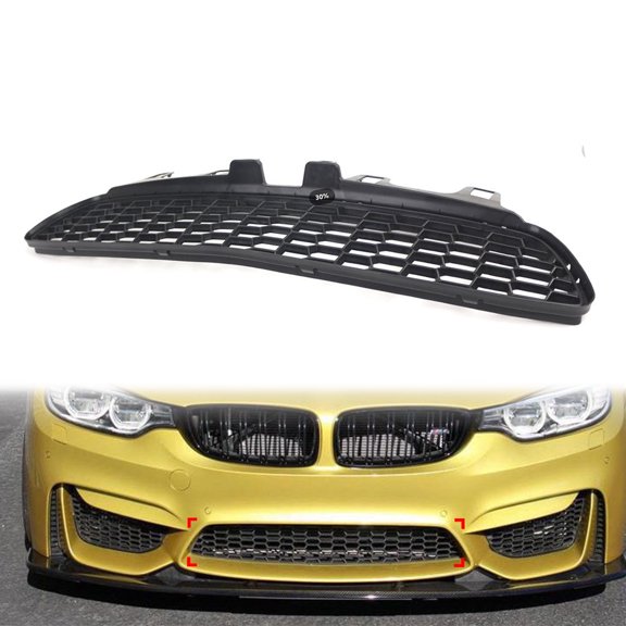 NS 1 Pc ABS Grille Inserts Center Mesh Grilles Front Bumper for M4 F82 F83 2015-2020