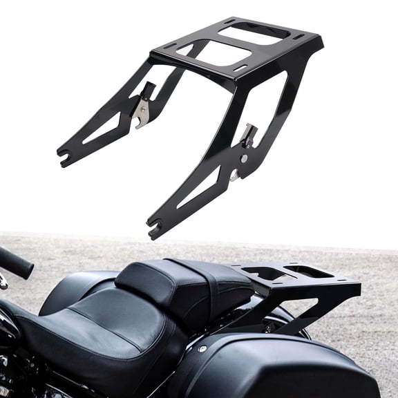 NS 1 Pc Iron Two Up Mounting Bracket Luggage Rack Black For Harley For Softail Sport Glide FLSB 18-2024