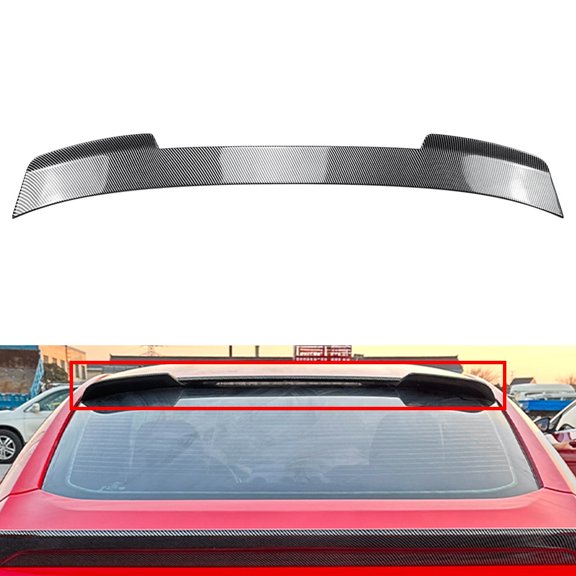NS 1 Pc Rear Roof Spoiler Wing Tail Trunk Wing ABS Carbon Fiber Pattern For Ford Mustang 2015-2022 2 Door Coupe Model (After June 2015)