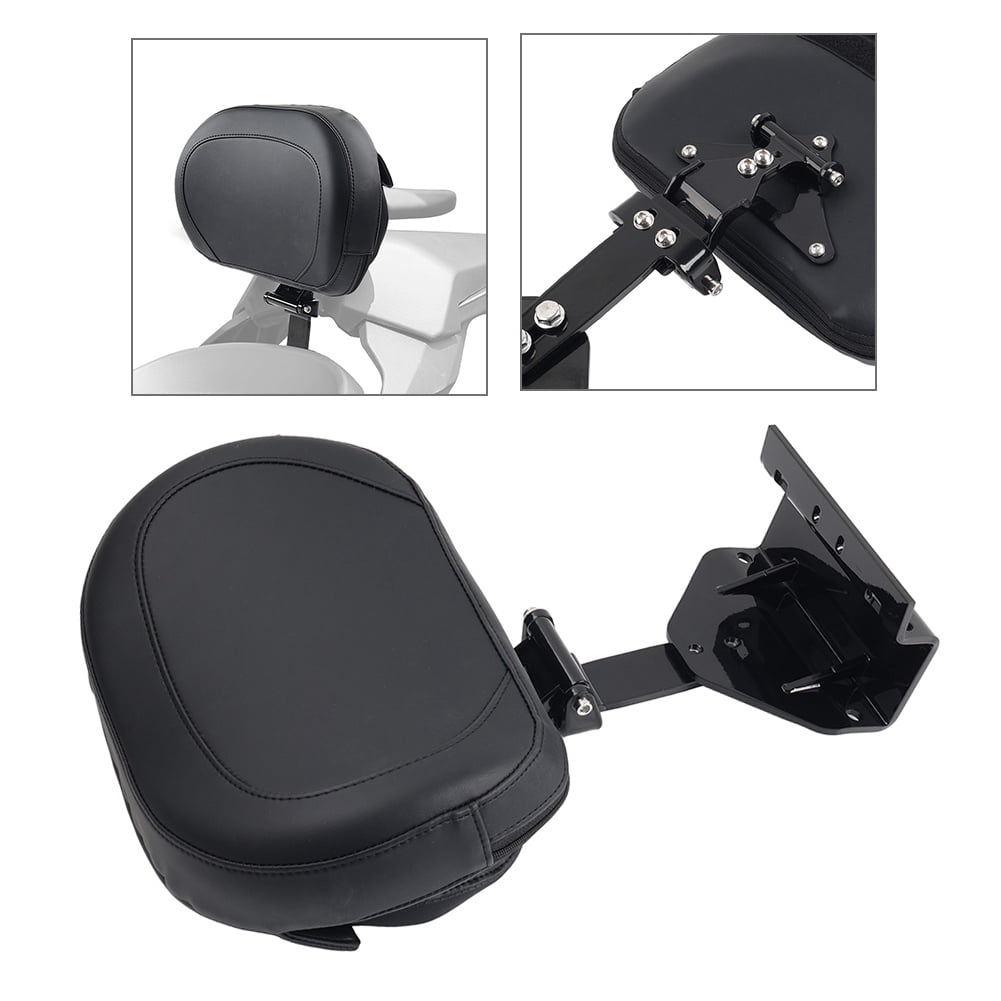 NS 1 Pc Rider Pad Sissy Bars Driver Backrest Synthetic leather+Built-in ...