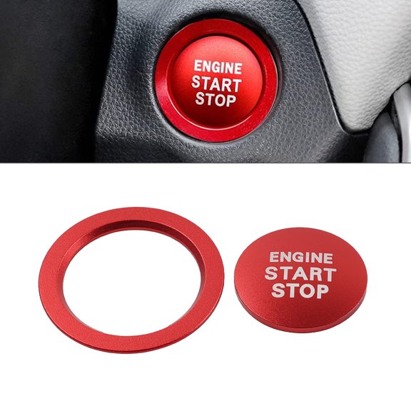 NS 1 Pc Start Stop Push Button Cover Pushbutton Switches Aluminum Alloy Red For Toyota Tacoma 2016-2023