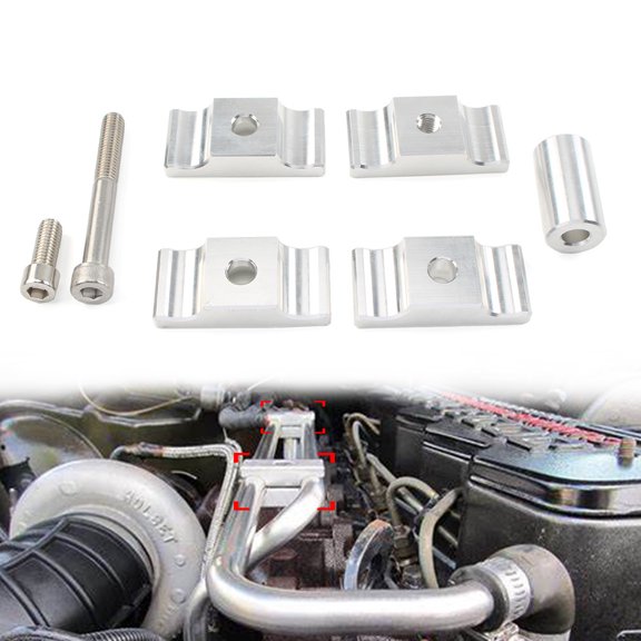 NS 1 Set Aluminum Car Heater Line Clamps 7 Pieces for 1989-1998 Vehicles With 12V