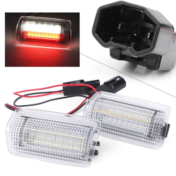 NS 12V LED Car Exterior License Plate Tag Lights Rear Car Number Plate Frame Waterproof Rainproof for Camry Tundra 2008-2017