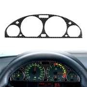 NS 1PC Car Interior Console Dashboard Gauge Panel Cover Trim Carbon Fiber Black for 3 Series E46 1998-2005