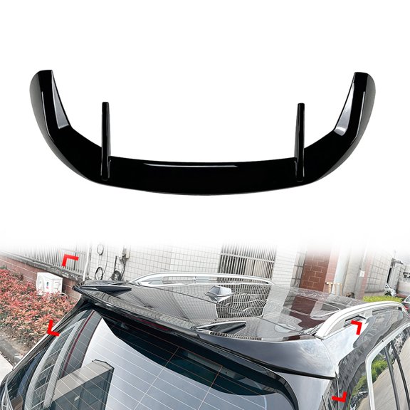 NS 1pc Rear Roof Tailgate Upper Window Trunk Spoiler Wing Lip ABS Glossy Black For BMW X7 G07 19-24 Auto