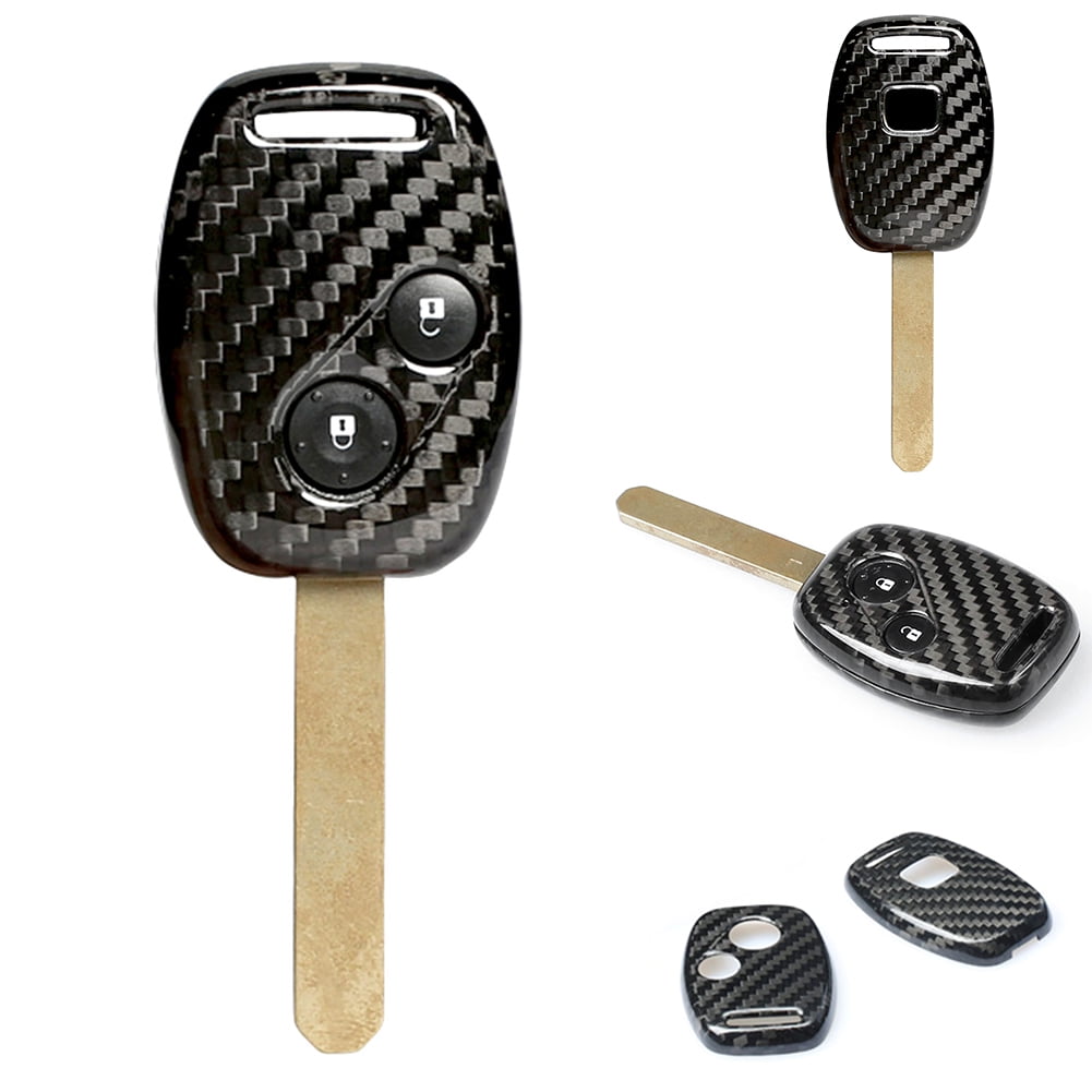 NS 2 Buttons Carbon Fiber Remote Key Fob Shell Cover for Honda Type R ...