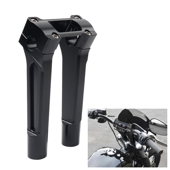 NS 2 Pcs 8.46" Handlebar Risers Aluminium For Harley For Softail For Street bob 2018 and up Black
