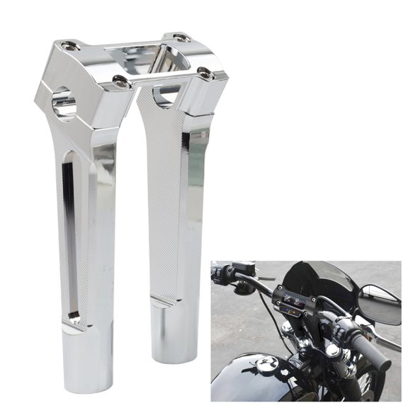 NS 2 Pcs 8.46" Handlebar Risers Aluminium For Harley For Softail For Street bob 2018 and up Chrome