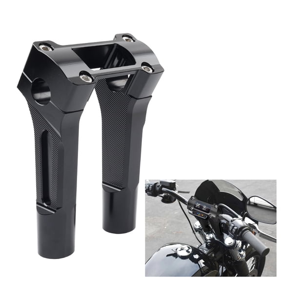 NS 2 Pcs Aluminium Handlebar Risers 6.5" Black For Harley For Softail For Street bob 2018 and up