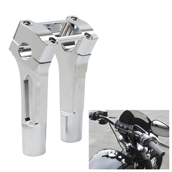 NS 2 Pcs Aluminium Handlebar Risers 6.5" Chrome For Harley For Softail For Street bob 2018 and up