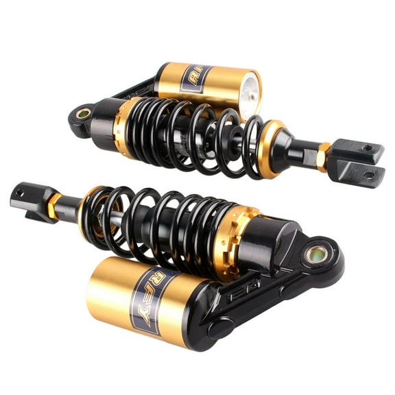 NS 280mm Clevis Shock Universal Shock Absorber Adjustable Air Shocks Absorbers for HONDA for Suzuki for Kawasaki for Yamaha Dirt Bike Go Kart ATV Dual Sport Street Bike, Black & Gold Black & Gold