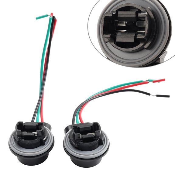 NS 2pcs Car 3157 3057 3156 3155 Adapter Wiring Harness Connector for LED Bulb Brake Signal Light